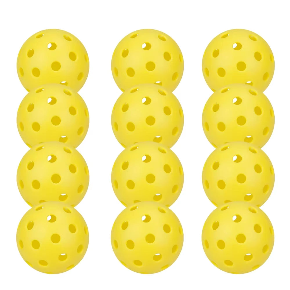 Pickleball 74MM Durable 40 Holes Outdoor 6/12/24Pcs Pickleballs 26G Outdoor for Competition Pickleball Packs of Pickleballs